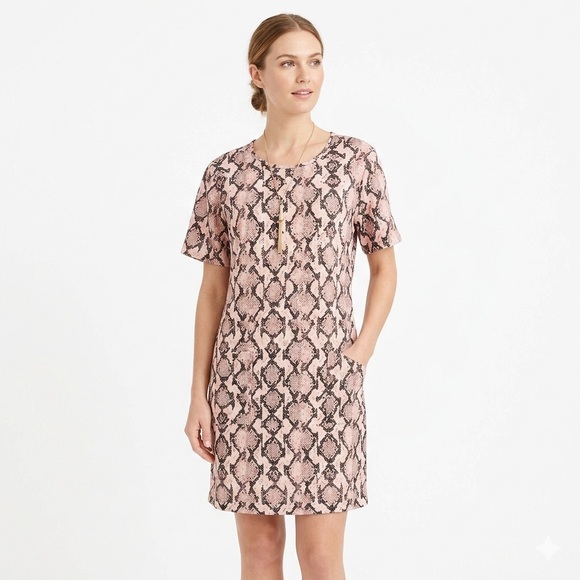 Michael Kors Dresses & Skirts - Michael Kors Snakeskin Print Dress Womens XL Short Sleeve